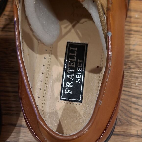 Men's Brown Leather Dress Shoes - Picture 9 of 11